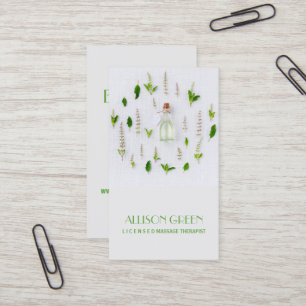 Massagetherapie Natürliches ätherisches Öl Aromath Visitenkarte