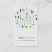 Massagetherapie Natürliches ätherisches Öl Aromath Visitenkarte (Vorderseite)