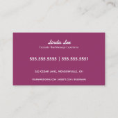 Massagetherapie Neon Visitenkarte (Rückseite)