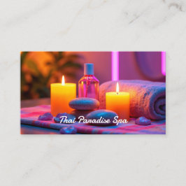 Massagetherapie Neon Visitenkarte