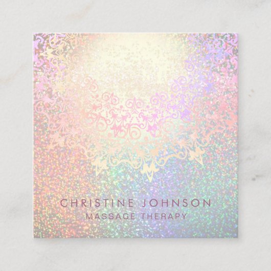 Massagetherapie Quadratische Visitenkarte (Vorderseite)