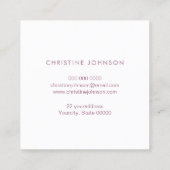 Massagetherapie Quadratische Visitenkarte (Rückseite)