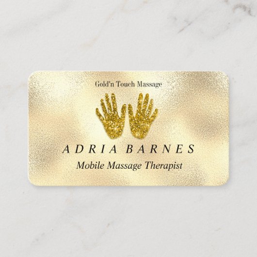 MassageTherapie Reflexologie Hands Reiki Rose Gold Visitenkarte (Vorderseite)