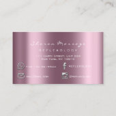 Massagetherapie Reflexologie Silver Rose Gray Spar Visitenkarte (Rückseite)