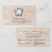 Massagetherapie Reflexologie Therapeut Silver Ivor Visitenkarte (Vorne/Hinten)