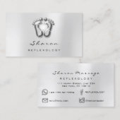 Massagetherapie Reflexologie Therapeut Silver Spar Visitenkarte (Vorne/Hinten)