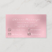 Massagetherapie Reflexologie Therapie Rosa Sparky Visitenkarte (Rückseite)