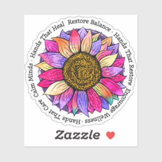 Massagetherapie, Reiki & Reflexologie Aufkleber