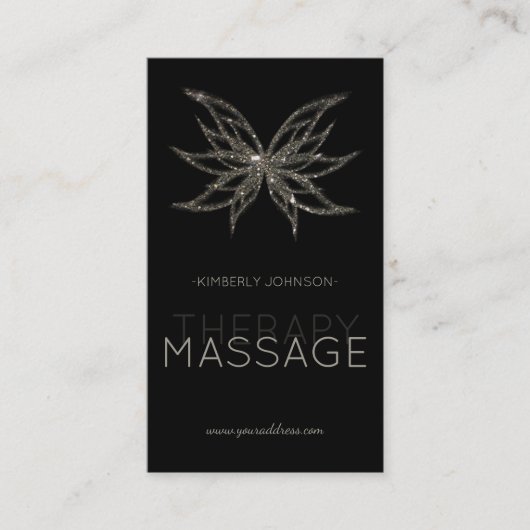 Massagetherapie Schimmende Blume Blossom-Karte Visitenkarte (Vorderseite)