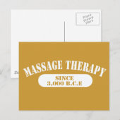 Massagetherapie seit 3.000 v.Chr. Postkarte (Vorne/Hinten)