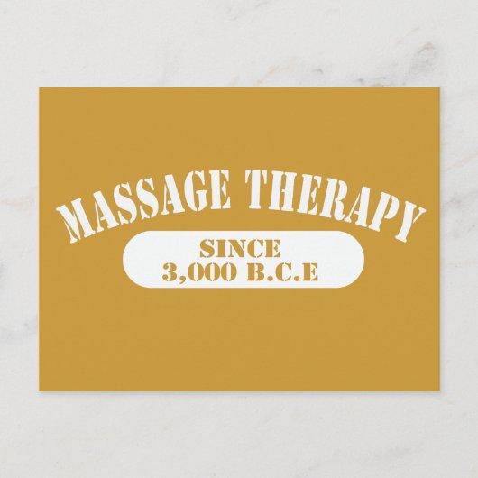 Massagetherapie seit 3.000 v.Chr. Postkarte (Vorderseite)