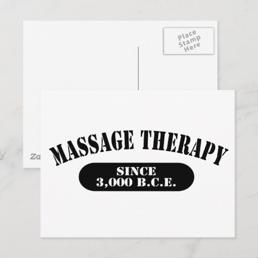 Massagetherapie seit 3.000 v.Chr. Postkarte (Vorne/Hinten)
