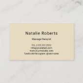 Massagetherapie Tropische Blätter Wellness Wellnes Visitenkarte (Rückseite)