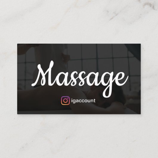 Massagetherapie Visitenkarte (Rückseite)