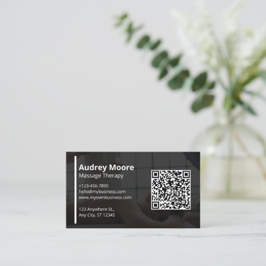 Massagetherapie Visitenkarte (Stehend Vorderseite)