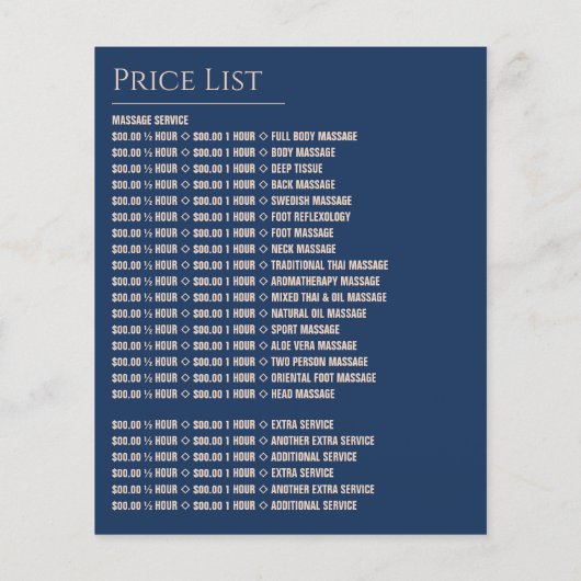 Massagetische, Massagetherapie, Massageraum Flyer (Hinten)