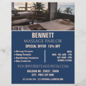 Massagetische, Massagetherapie, Massageraum Flyer (Vorne)