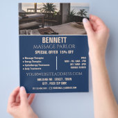 Massagetische, Massagetherapie, Massageraum Flyer (Hand)