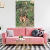 Massai Giraffe 4 Leinwanddruck (Insitu (Wohnzimmer))