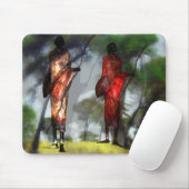 Massai im Morgendunst Mousepad (Mit Mouse)