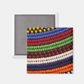 Massai Tribal Bead Pattern Magnet (Vorderseite/Rückseite)