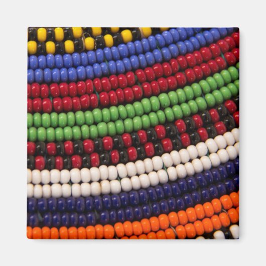 Massai Tribal Bead Pattern Magnet (Vorne)