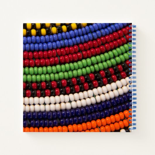 Massai Tribal Bead Pattern Notizblock (Rückseite)