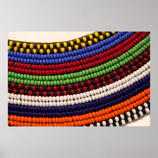 Massai Tribal Bead Pattern Poster (Vorne)