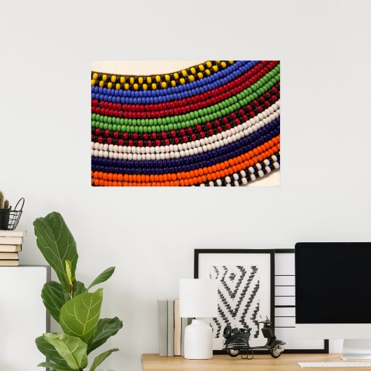 Massai Tribal Bead Pattern Poster (Heimbüro)