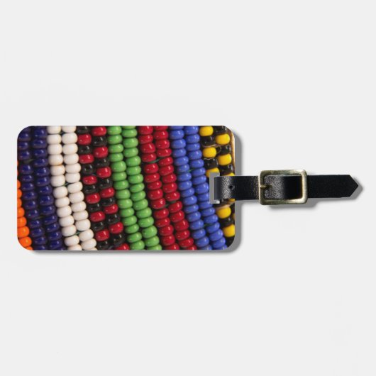 Massai Tribal Beat Pattern Gepäckanhänger (Vorderseite horizontal)