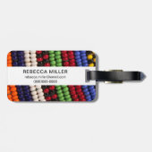 Massai Tribal Beat Pattern Gepäckanhänger (Rückseite horizontal)