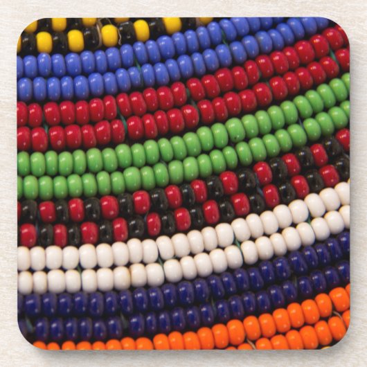Massai Tribal Beat Pattern Getränkeuntersetzer (Vorderseite)