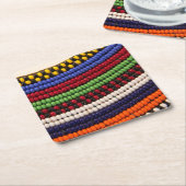 Massai Tribal Beat Pattern Rechteckiger Pappuntersetzer (angewinkelt)