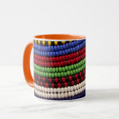 Massai Tribal Beat Pattern Tasse (Vorderseite Links)