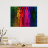 Massaïs und Baobab Poster (Küche)