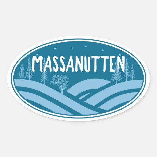 Massanutten Resort Virginia Außenbereich Ovaler Aufkleber (Vorderseite)