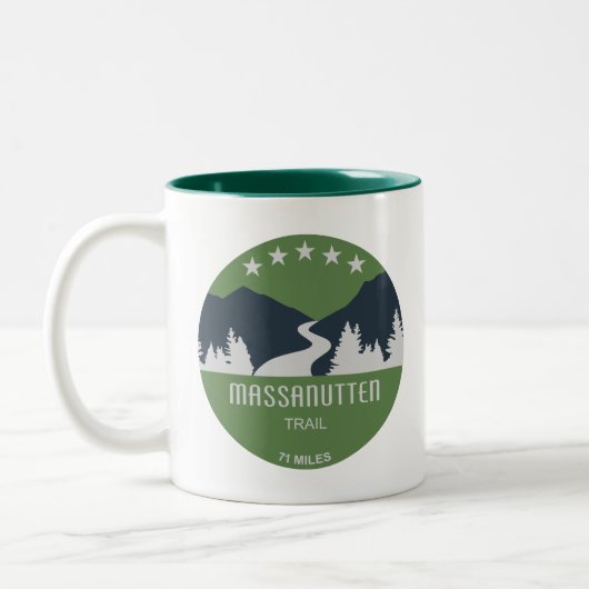 Massanutten Trail Virginia Zweifarbige Tasse (Links)