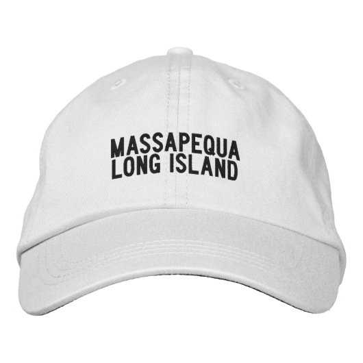 Massapequa Long Island New York Hat Bestickte Baseballkappe (Vorderseite)