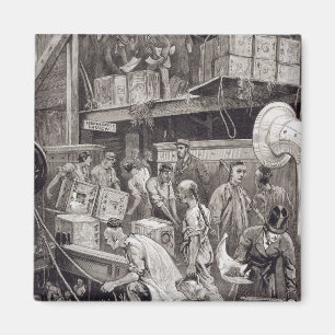 Masse an Bord eines Tee-Schiffs im London brechend Magnet