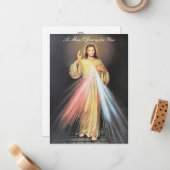 Masse bieten die Absicht göttliche Barmherzigkeit Mitteilungskarte (Vorderseite/Rückseite Beispiel)