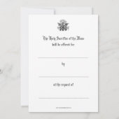 Masse bieten die Absicht göttliche Barmherzigkeit  Mitteilungskarte (Rückseite)