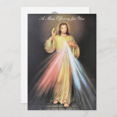 Masse bieten die Absicht göttliche Barmherzigkeit Mitteilungskarte (Vorne/Hinten)