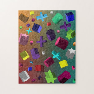 Masse der Formen in 3-D Puzzle