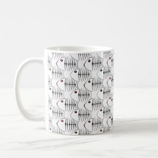 Masse der Knochen-Tasse Kaffeetasse (Links)