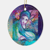 MASSE IN BLAU, Monogramm Keramik Ornament (Links)