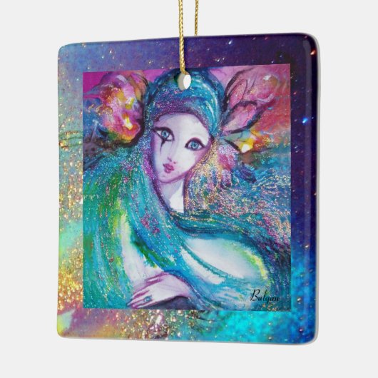 MASSE IN BLAU, Monogramm Keramikornament (Links)