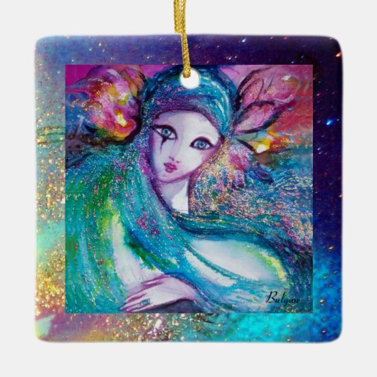 MASSE IN BLAU, Monogramm Keramikornament (Vorderseite)