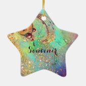 MASSE IN BLAU / Venezianische Masquerade Masken Keramikornament (Hinten)