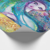 MASSE IN BLAU / Venezianischen Masquerade Masken Geschenkpapier (Ecke)