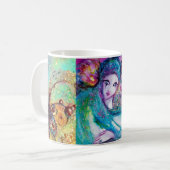 MASSE IN BLAU / Venezianischen Masquerade Masken Kaffeetasse (Vorderseite Links)